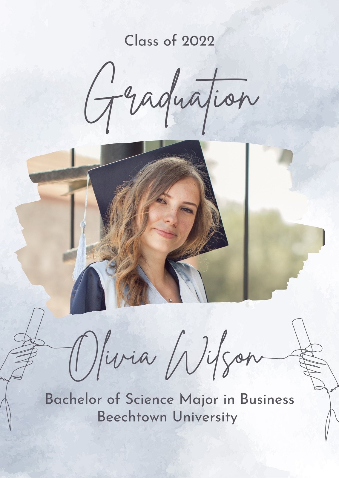 Free Custom Printable Graduation Announcement Templates Canva