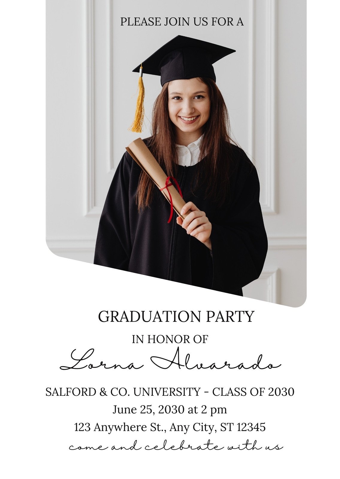 Free Printable Photo Graduation Invitation Templates