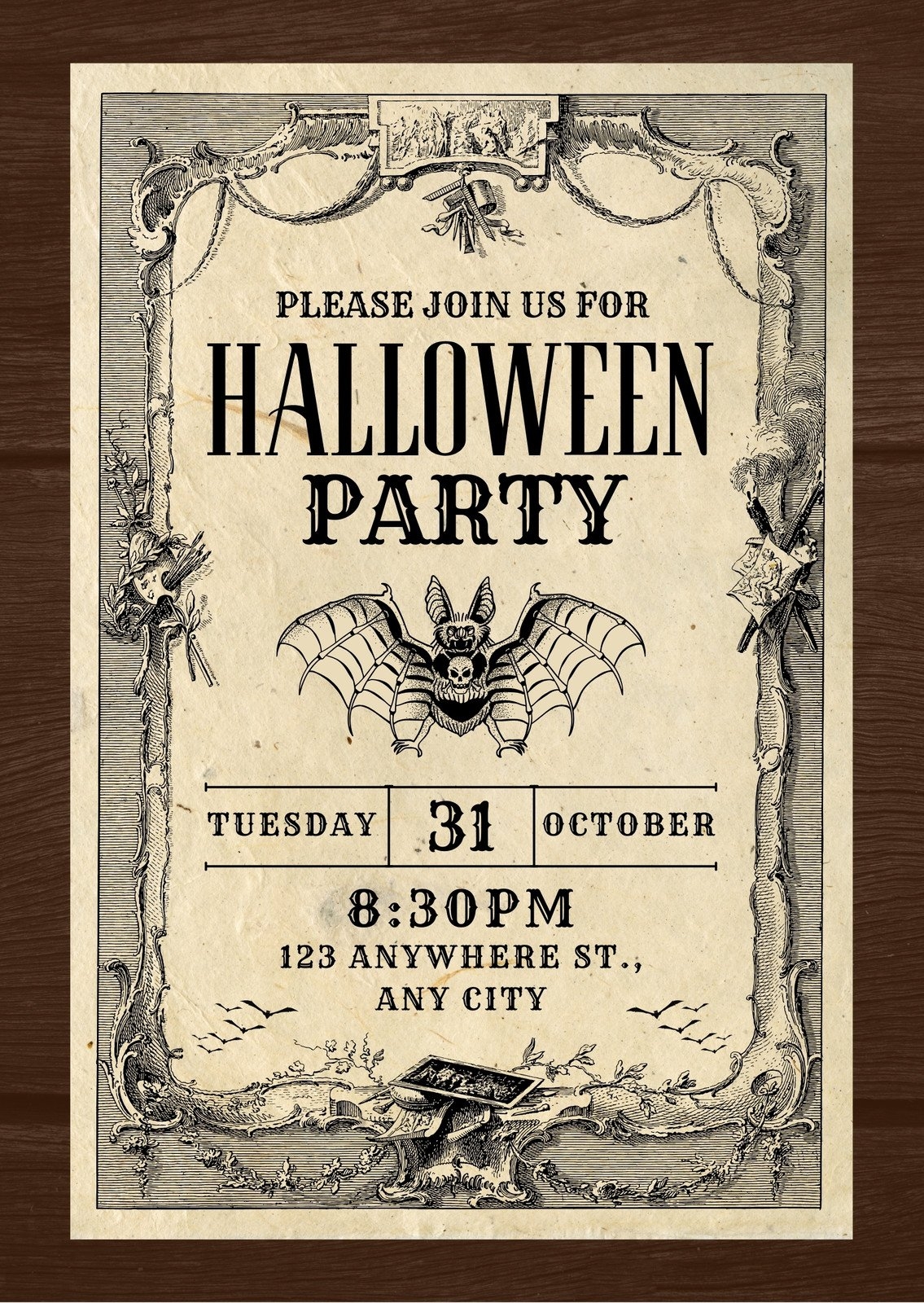 Free Printable Scary Halloween Invitation Templates
