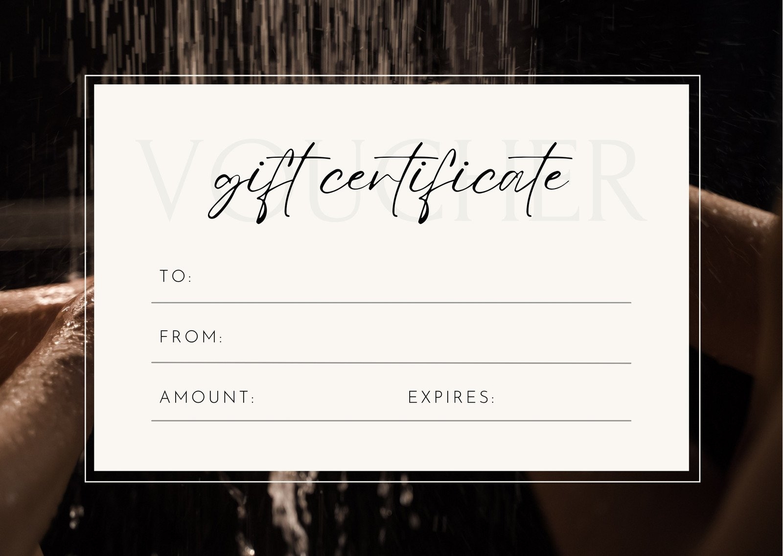 Free Printable Massage Gift Certificate Template
