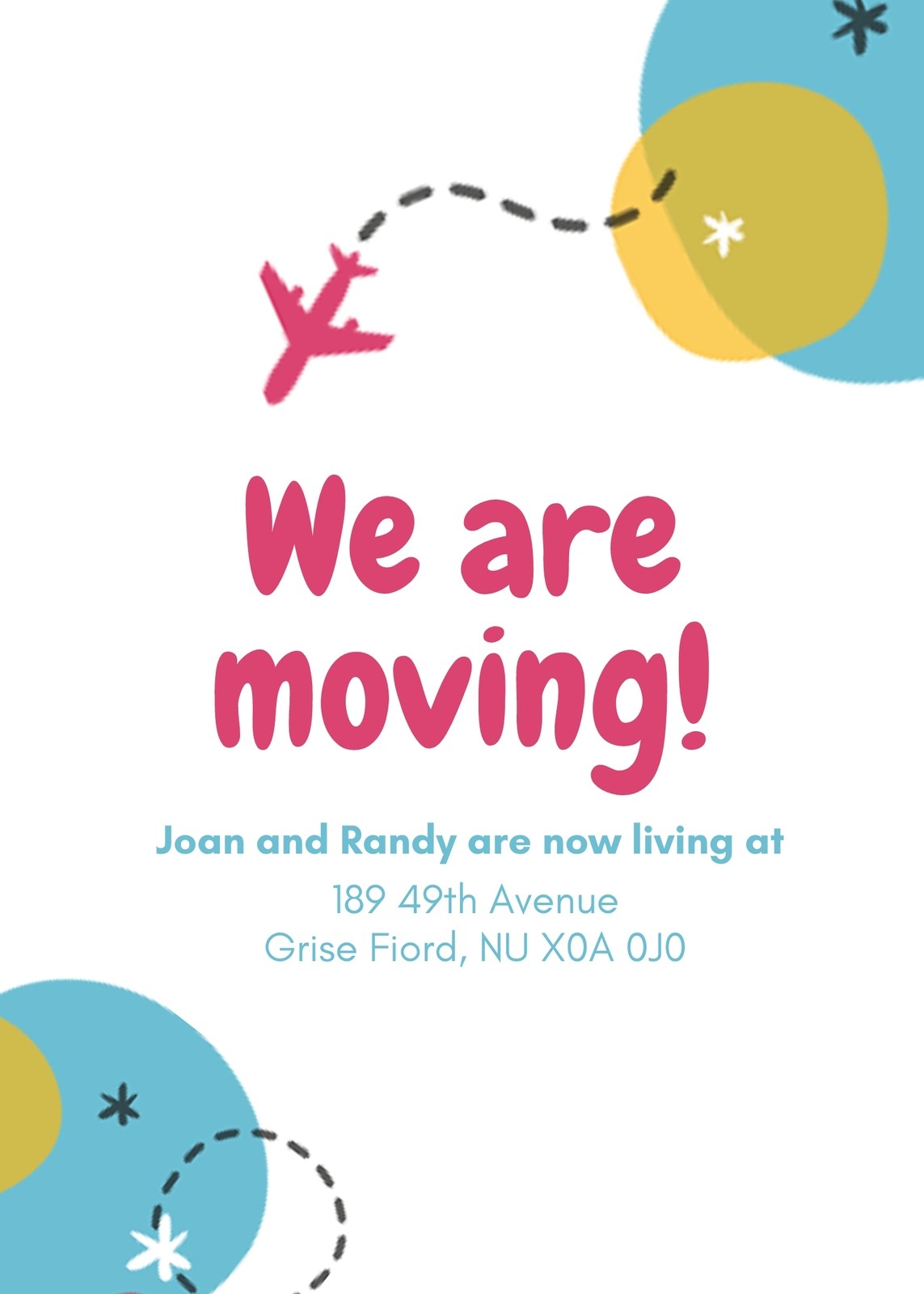 Free Custom Printable Moving Announcement Templates Canva