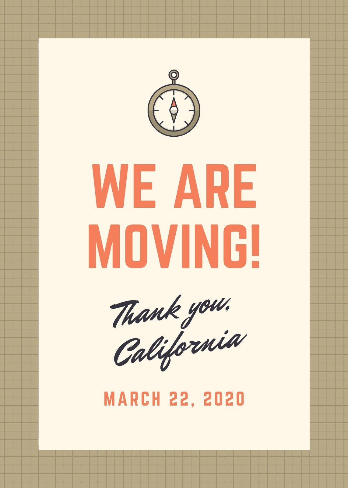 Free Printable Moving Announcement Card Template