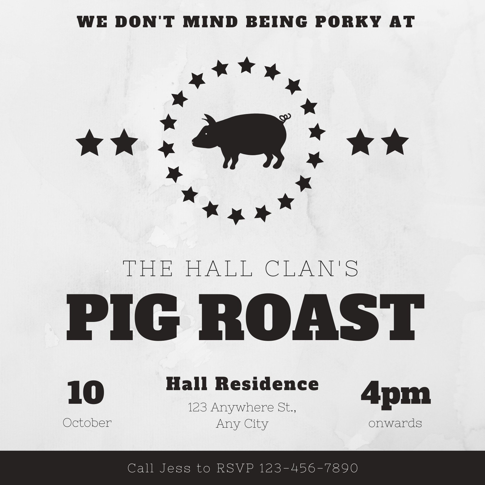 Free Custom Printable Pig Roast Invitation Templates Canva Free Custom Printable Pig Roast Invitation Templates Canva