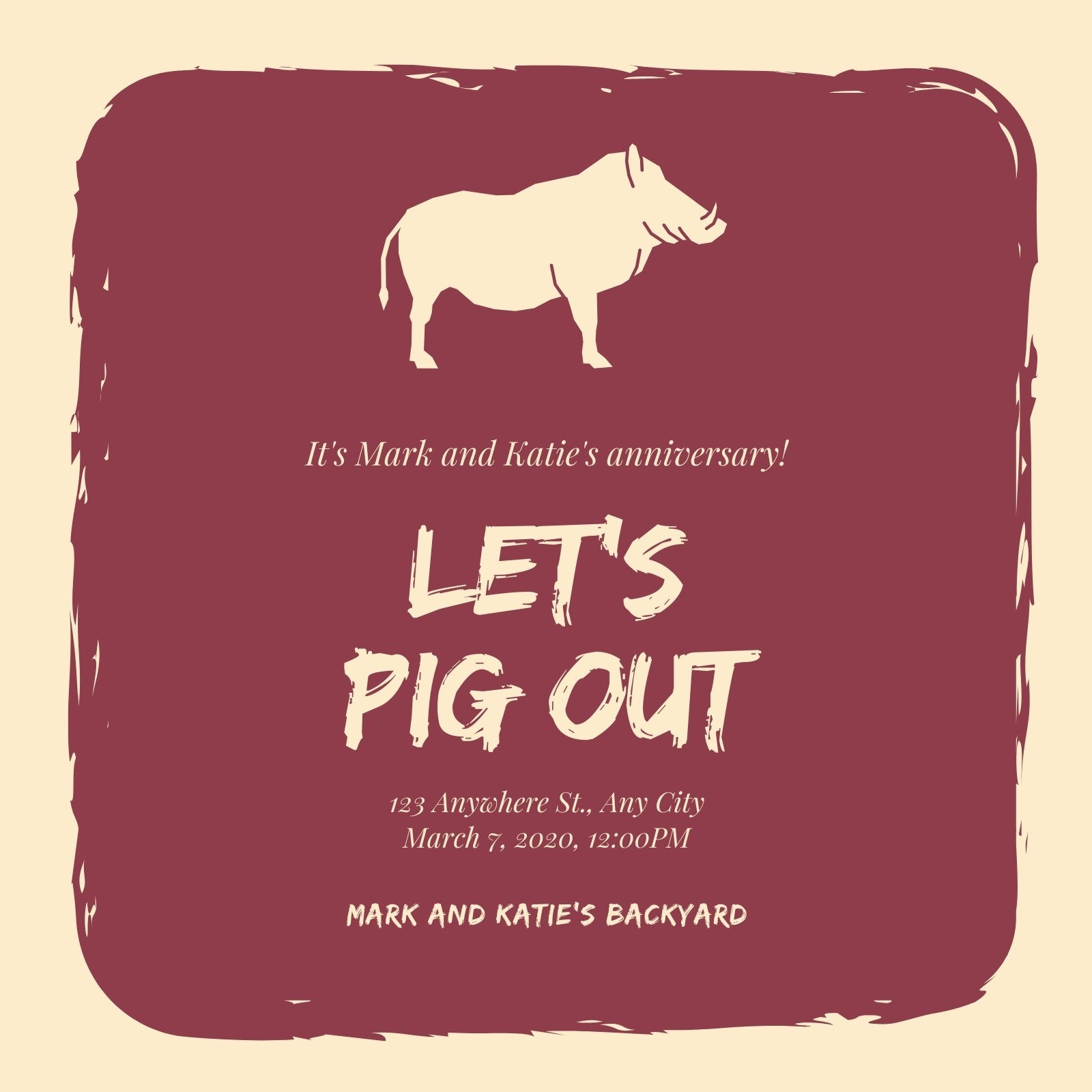 Free Printable Pig Roast Invitation Template
