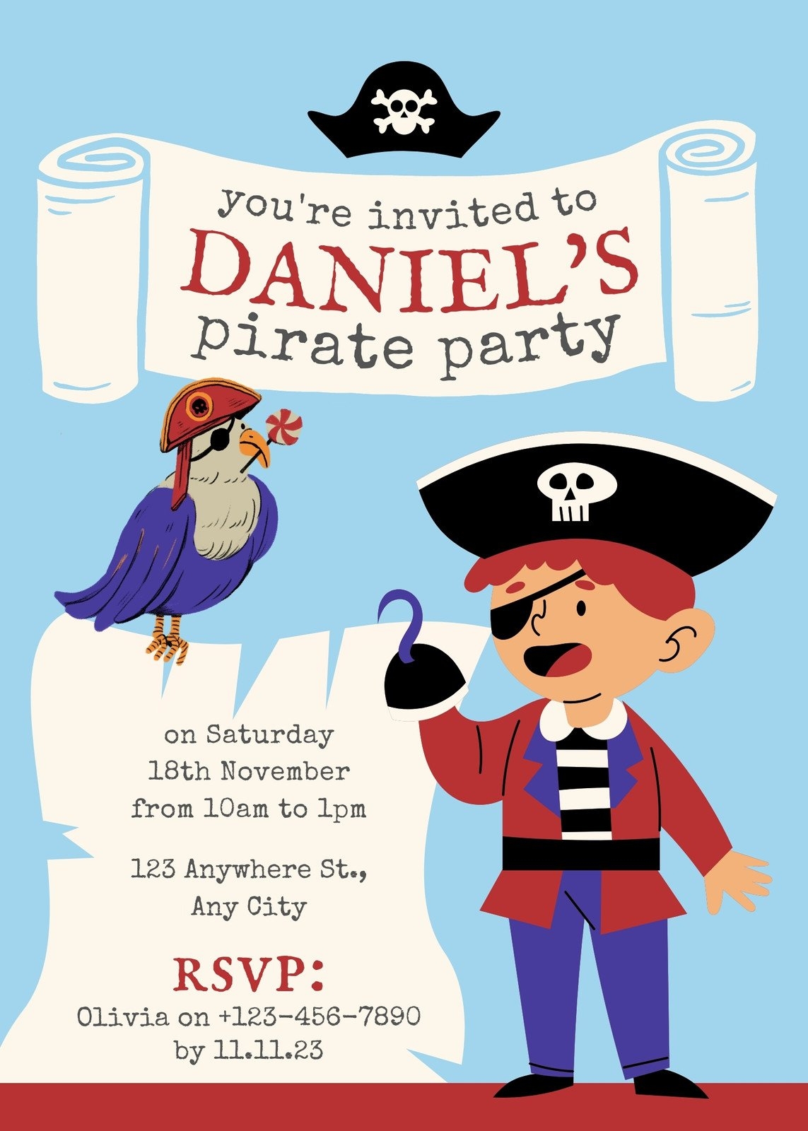Free Custom Printable Pirate Party Invitation Templates Canva Free Custom Printable Pirate Party Invitation Templates Canva