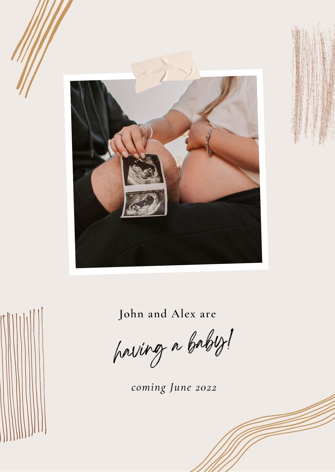 Free Custom Printable Pregnancy Announcement Templates Canva Free Custom Printable Pregnancy Announcement Templates Canva
