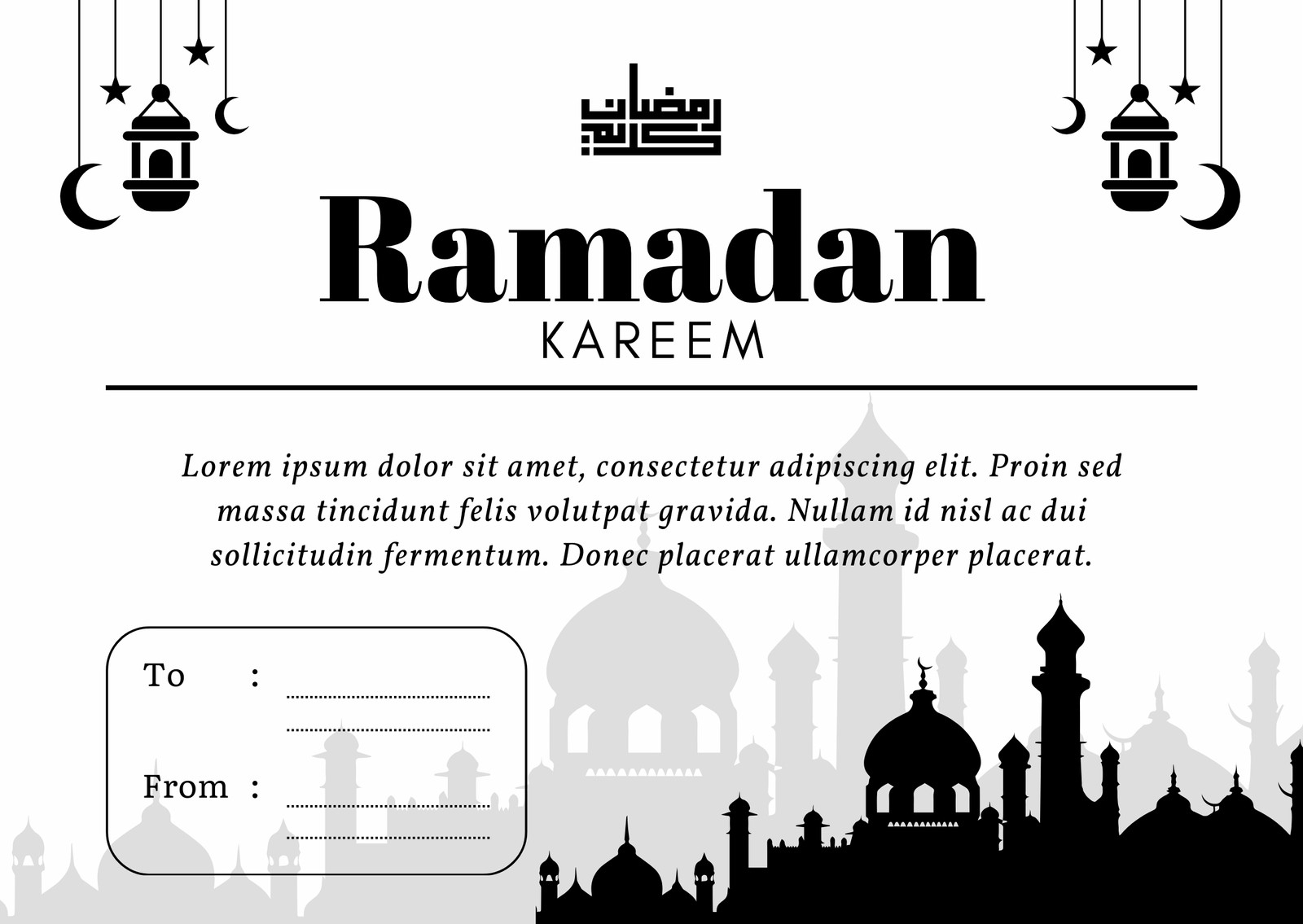 Free Printable Ramadan Card Template
