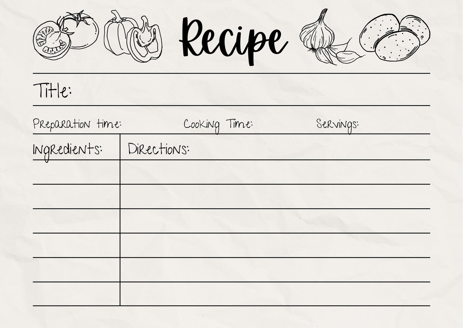Free Printable Recipe Labels Templates