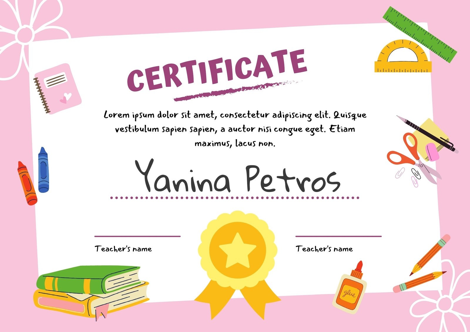 Free Printable Kid Certificate Templates
