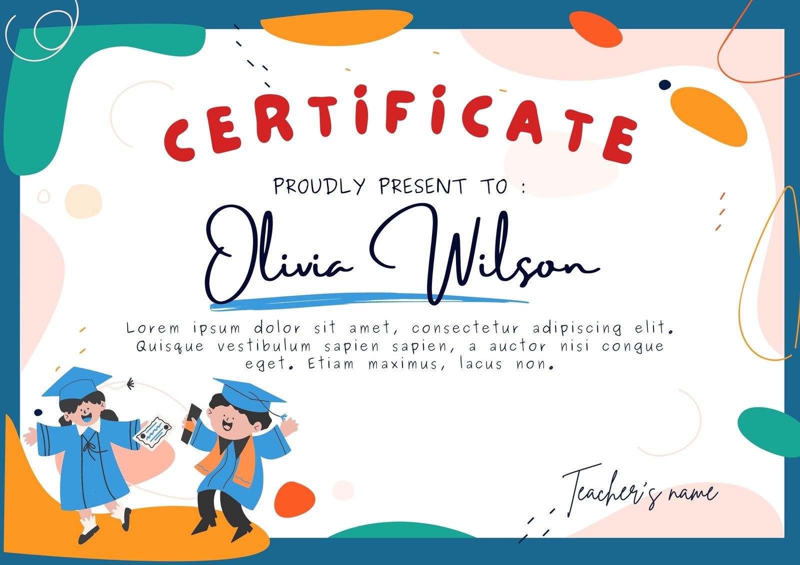 Free Custom Printable School Certificate Templates Canva
