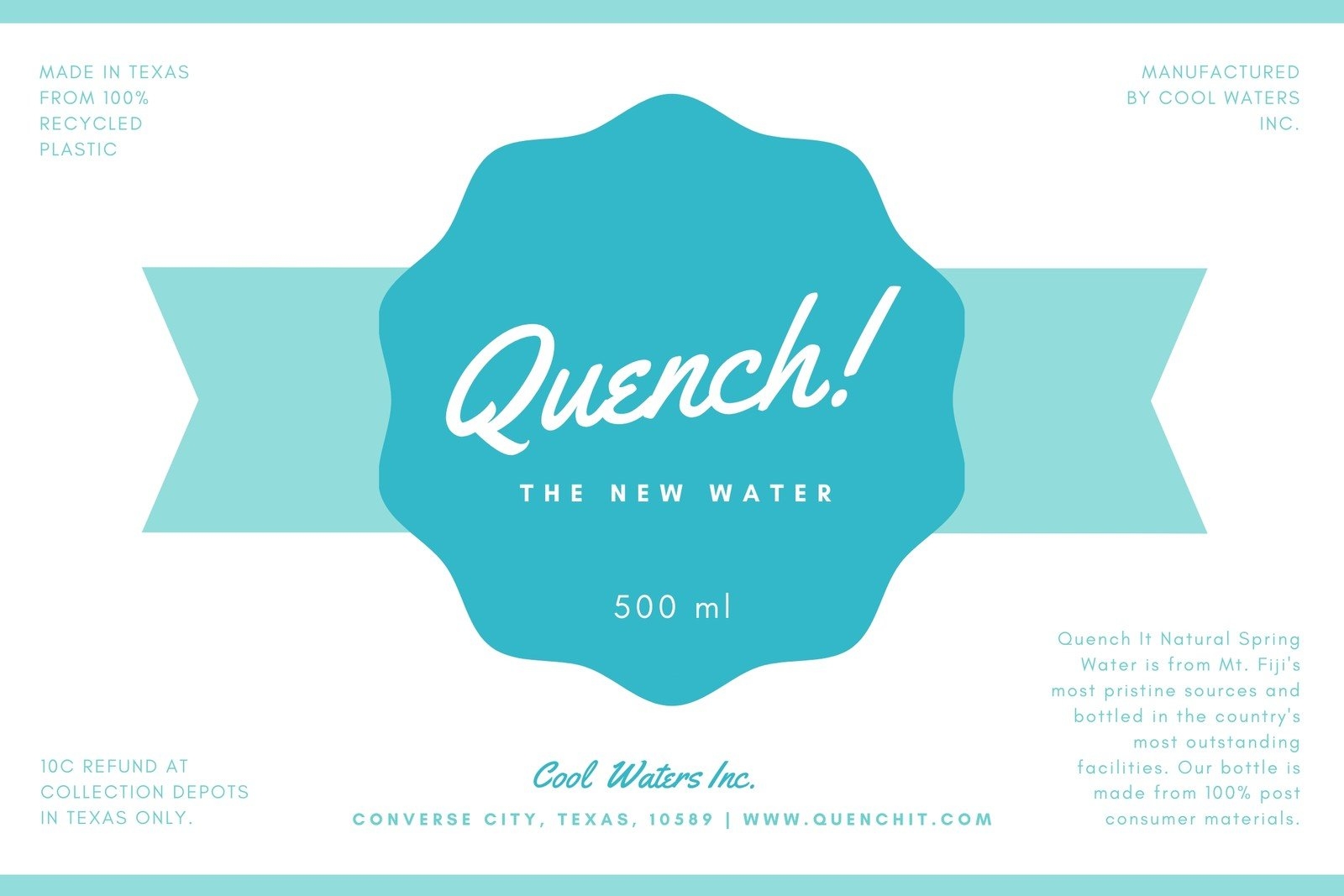 Free Custom Printable Water Bottle Label Templates Canva Free Custom Printable Water Bottle Label Templates Canva