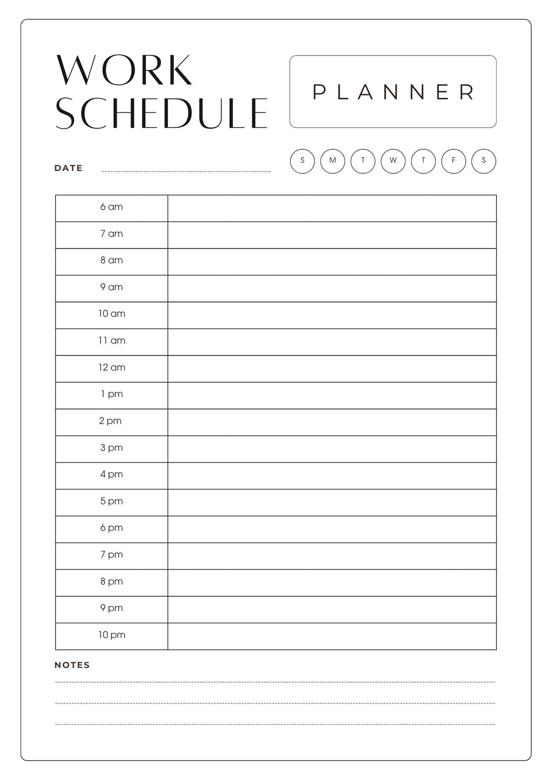 Free Printable Schedule Worksheet Templates