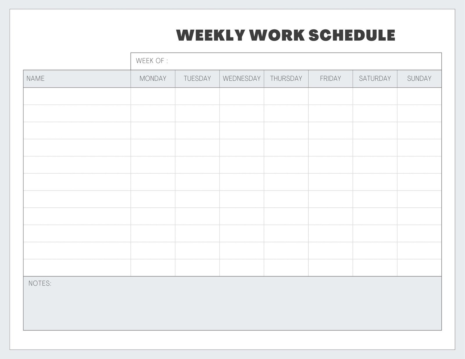 Free Custom Printable Work Schedule Planner Templates Canva Free Custom Printable Work Schedule Planner Templates Canva