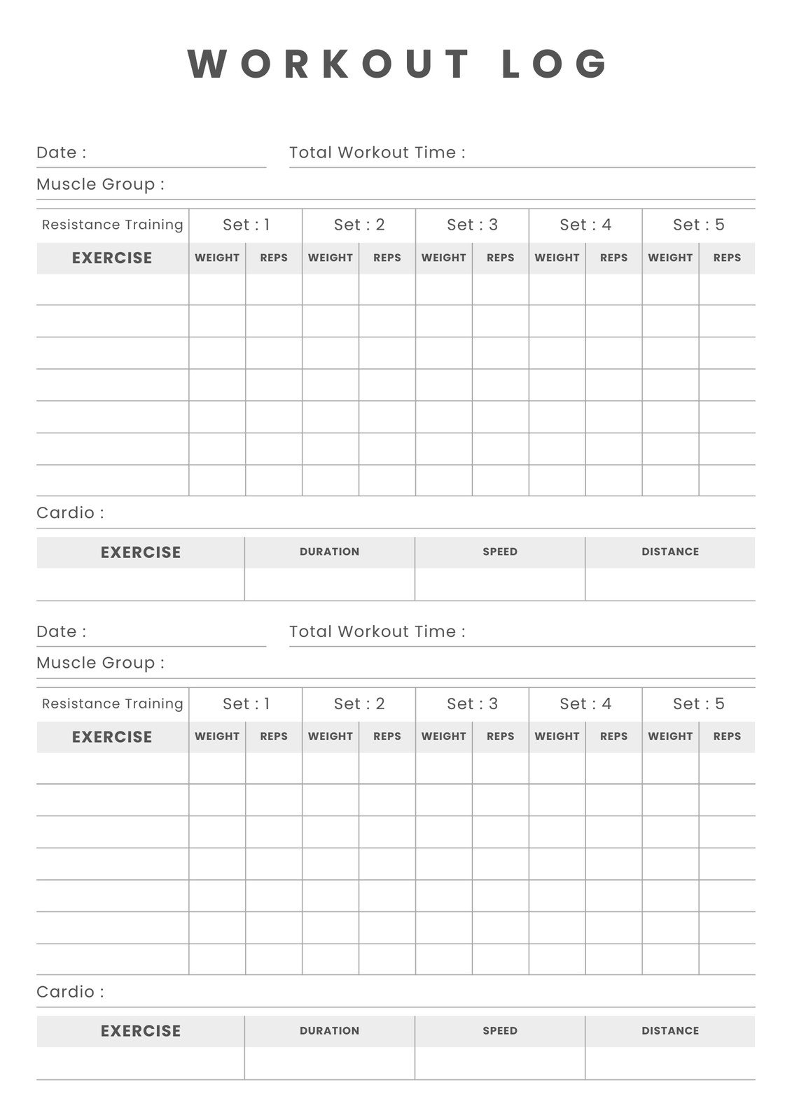 Free Printable Lifting Template
