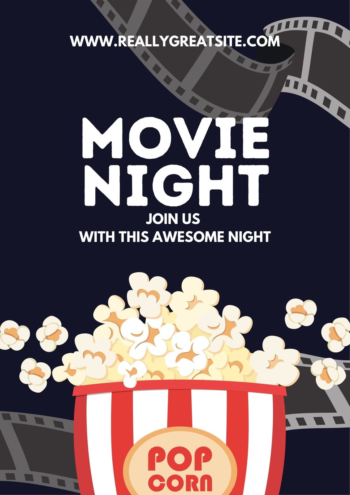 Free Customizable Movie Night Poster Templates Canva