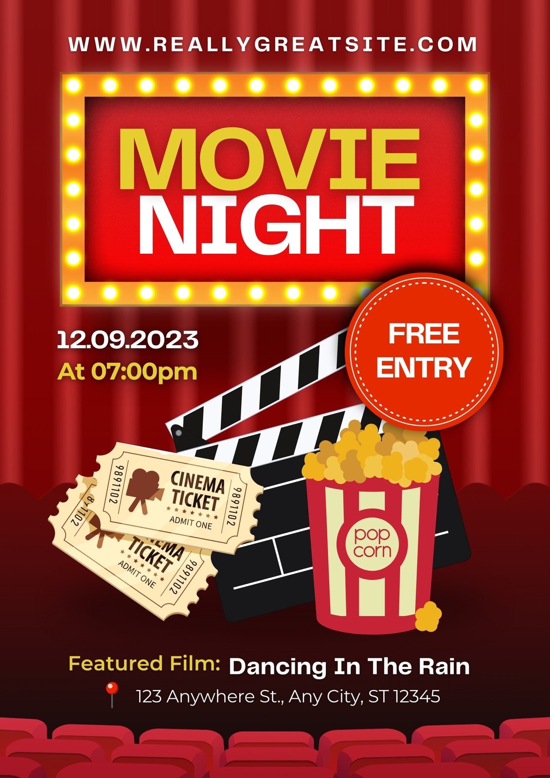 Free Customizable Movie Night Poster Templates Canva Free Customizable Movie Night Poster Templates Canva