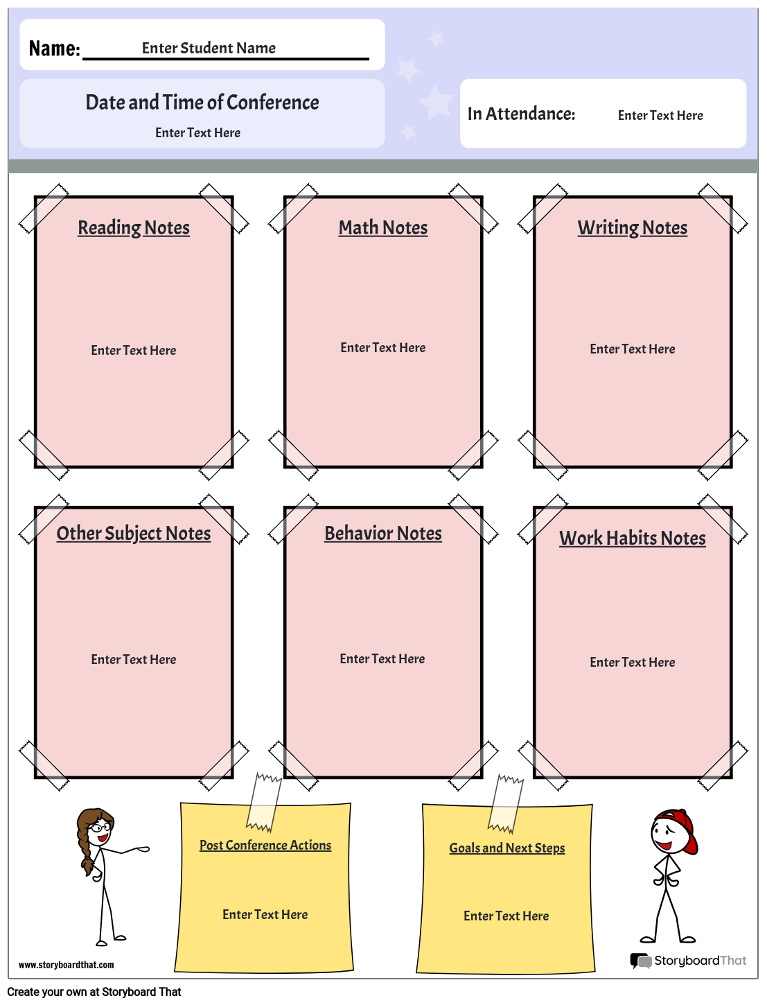 Free Customizable Parent Teacher Conference Templates