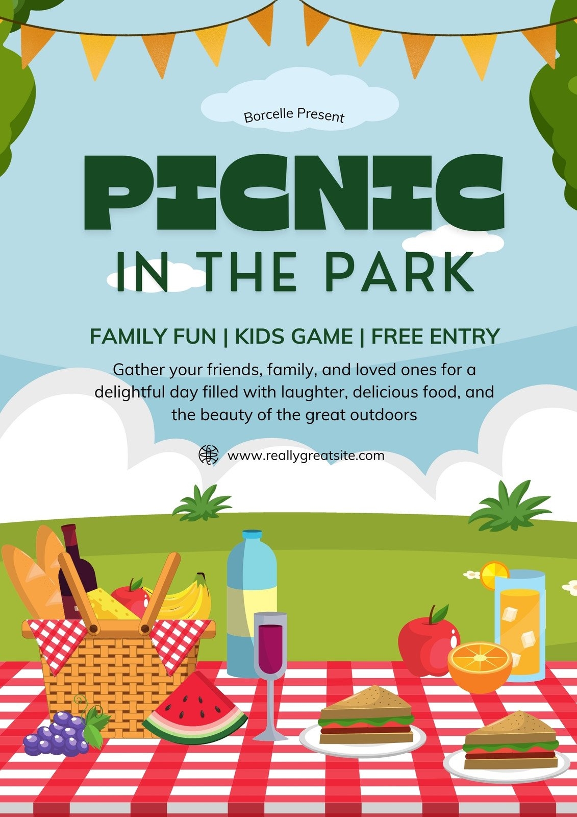 Free Printable Picnic Flyer Template