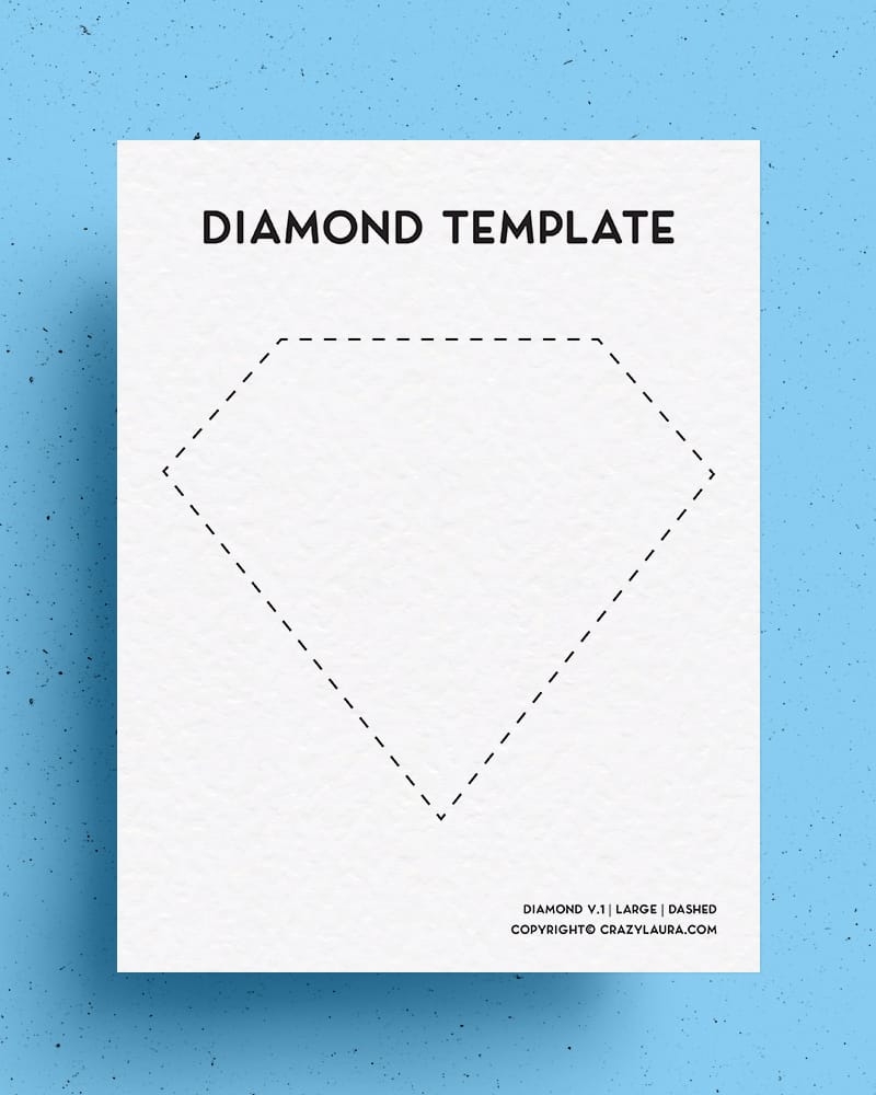 Free Diamond Template U0026 Outline Printable Sheets Crazy Laura Free Diamond Template U0026 Outline Printable Sheets Crazy Laura