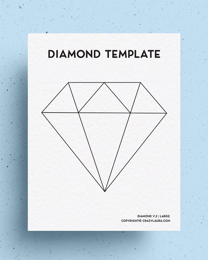 Free Printable Silver Diamond Template