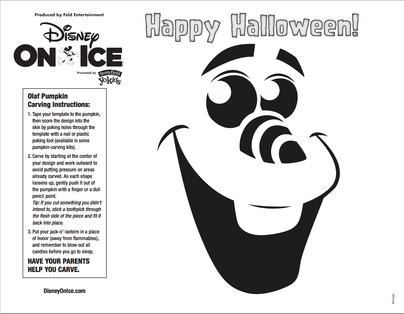 Free Printable Pumpkin Templates Disney