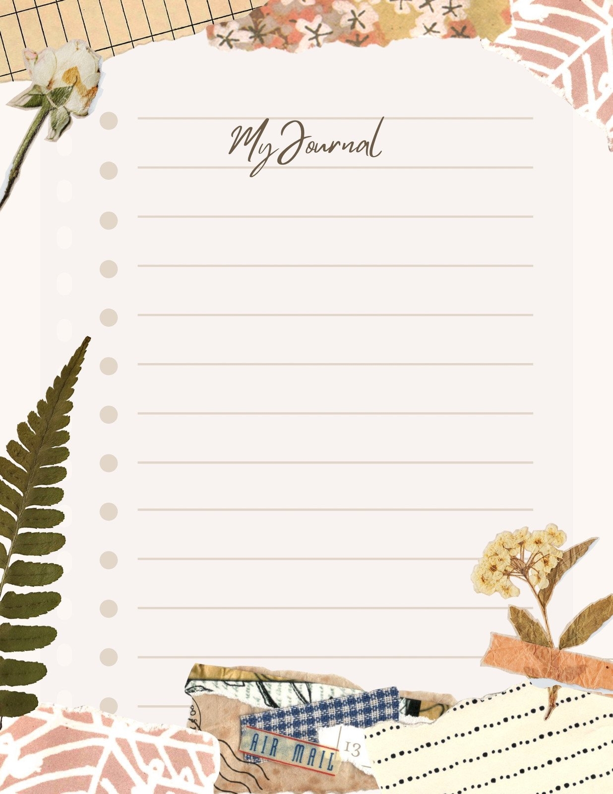 Free Printable Scrapbook Journaling Templates