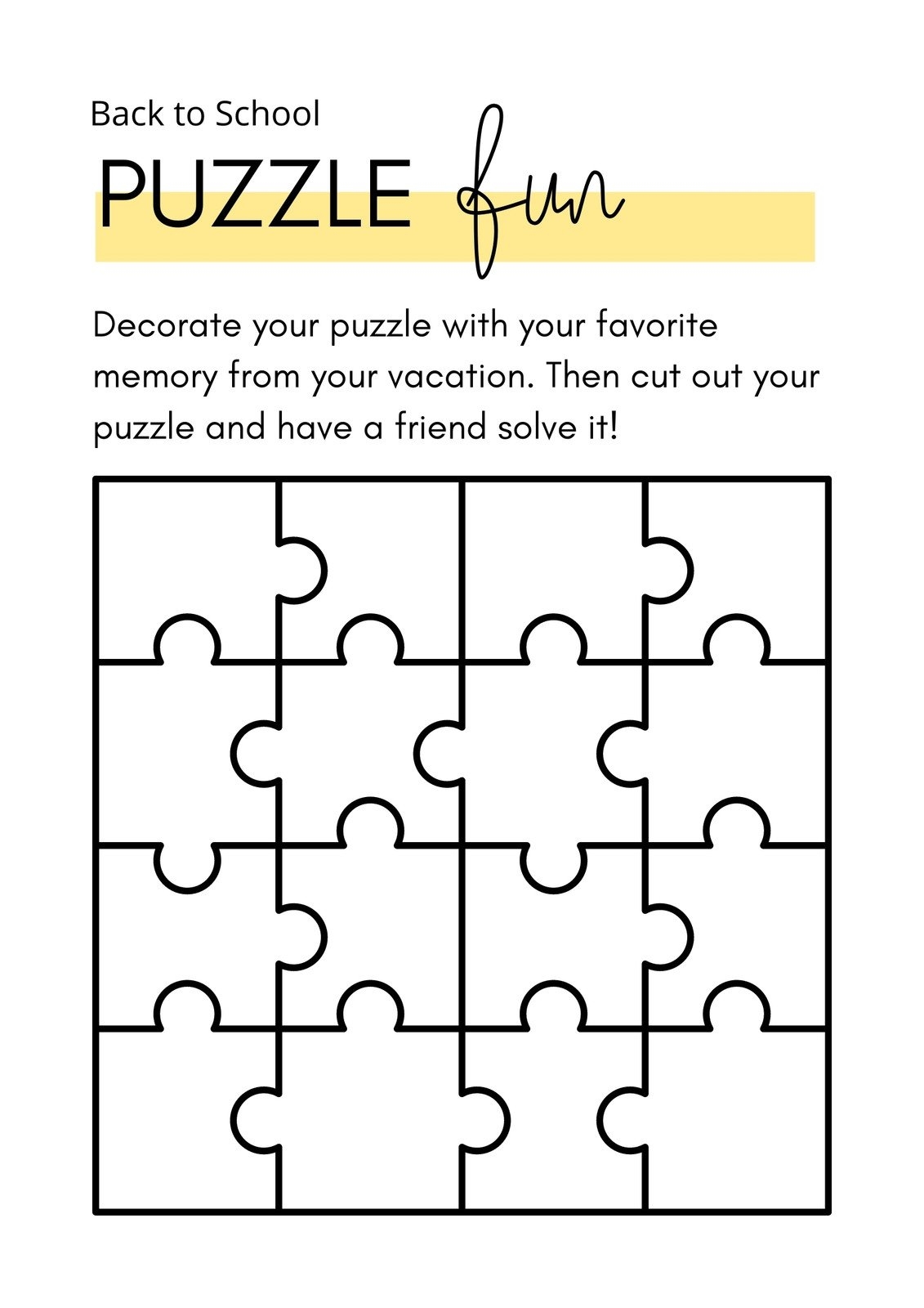 Free Printable Jigsaw Pieces Template Free Printable Jigsaw Pieces Template