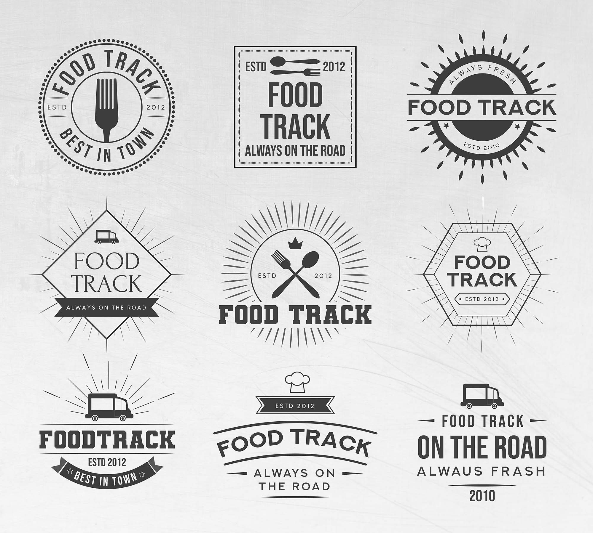 Free Food Track Logo Templates AI PSD 