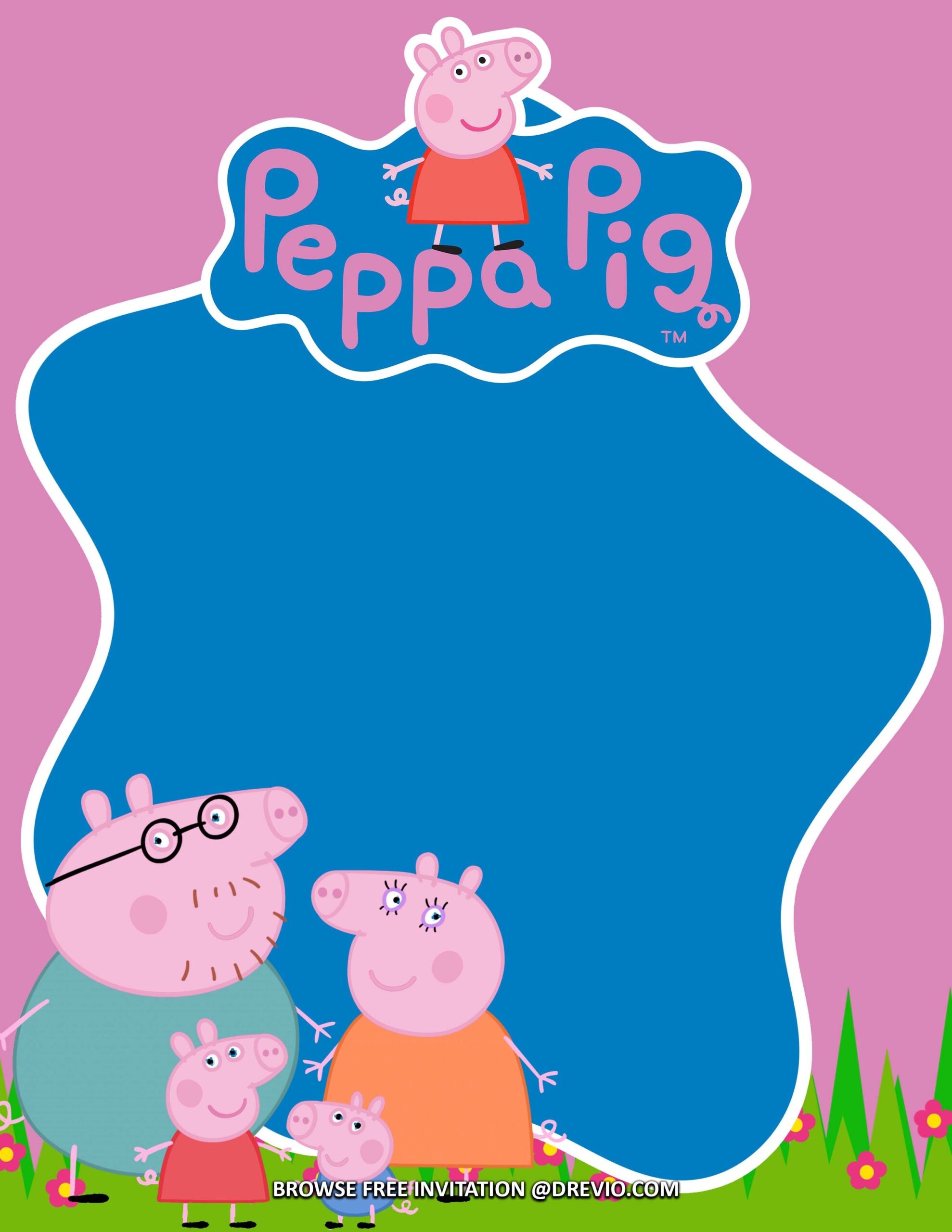 Free Free Printable Invitations Peppa Peppa Pig Invitations 