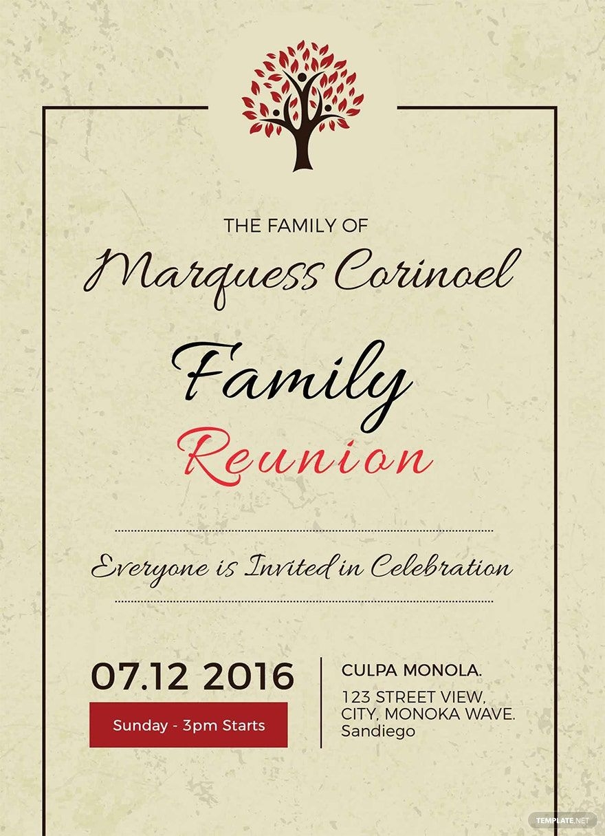 Free Printable Reunion Invitation Templates