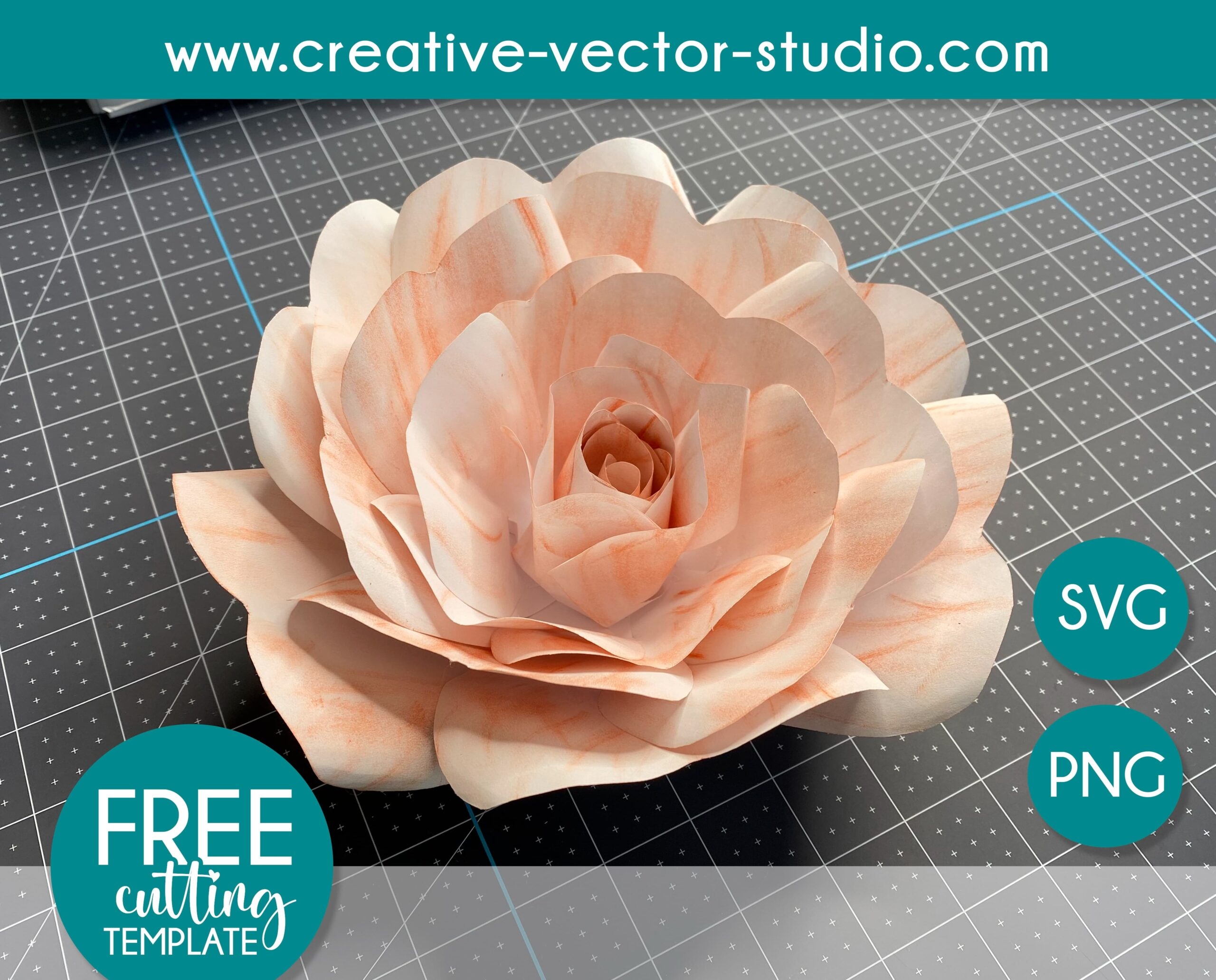 Free Giant Paper Rose Template Creative Vector Studio