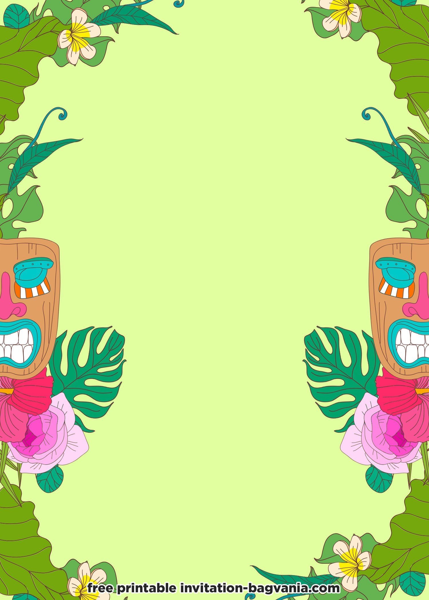 Free Printable Luau Invitation Templates Free Printable Luau Invitation Templates