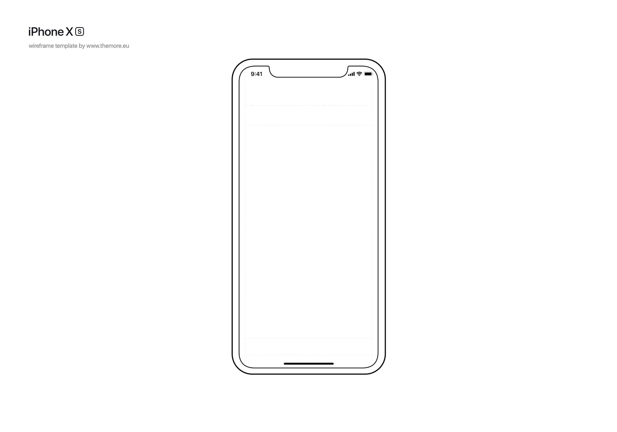 Free IPhone XS Wireframe Template Free IPhone XS Wireframe Template