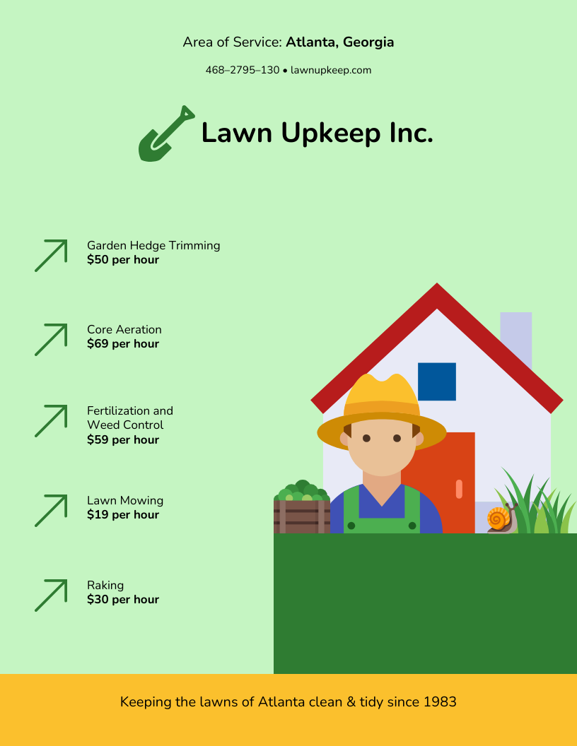 Free Printable Lawncare Templates Free Printable Lawncare Templates