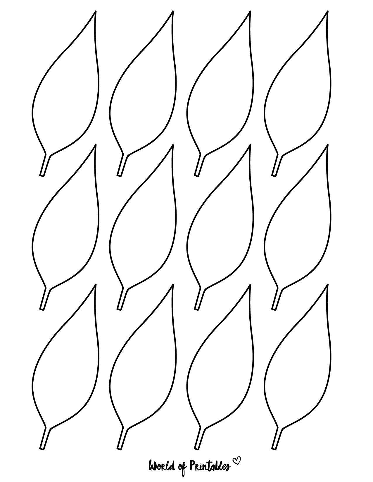Free Printable Paper Leaf Template