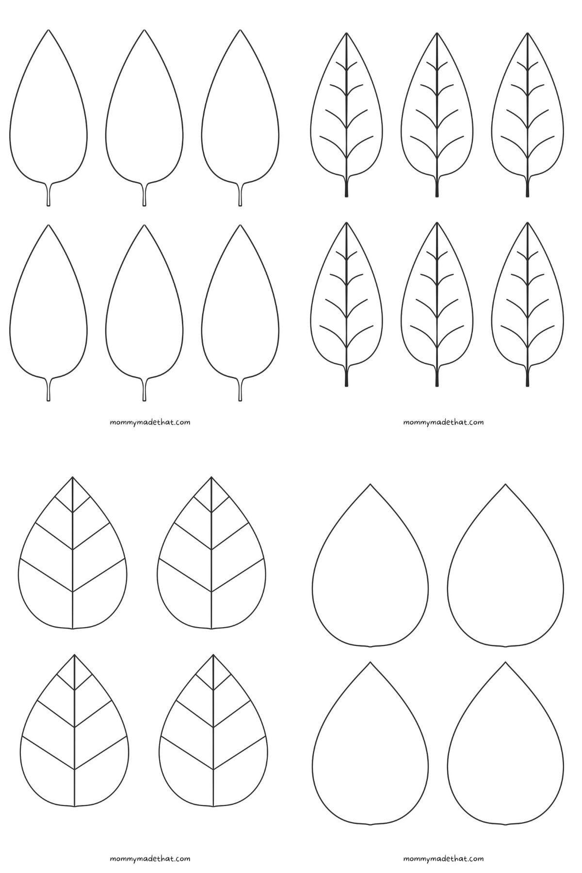Free Printable Paper Leaf Template