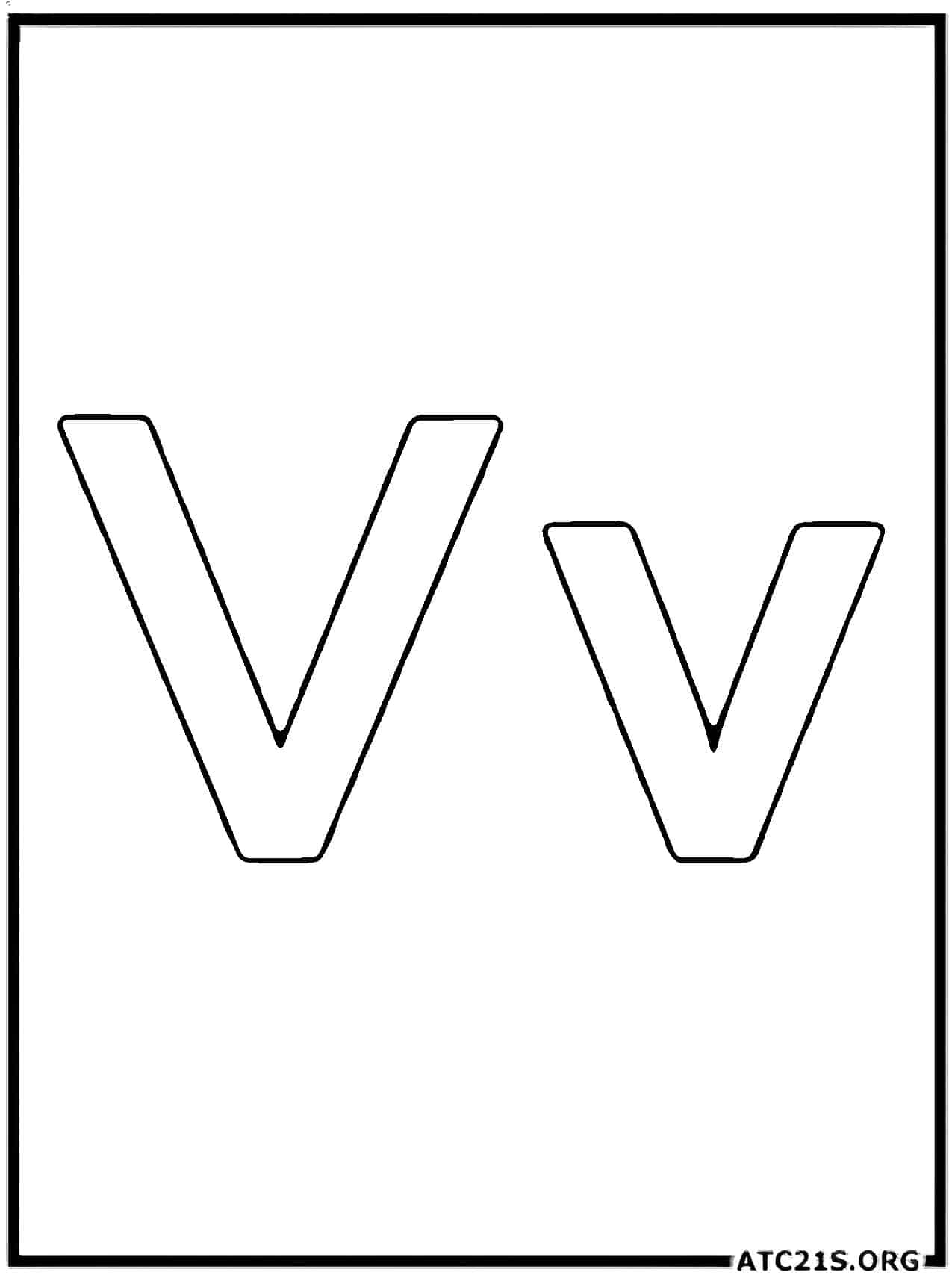 Free Letter V Coloring Pages Download ATC21S Free Letter V Coloring Pages Download ATC21S