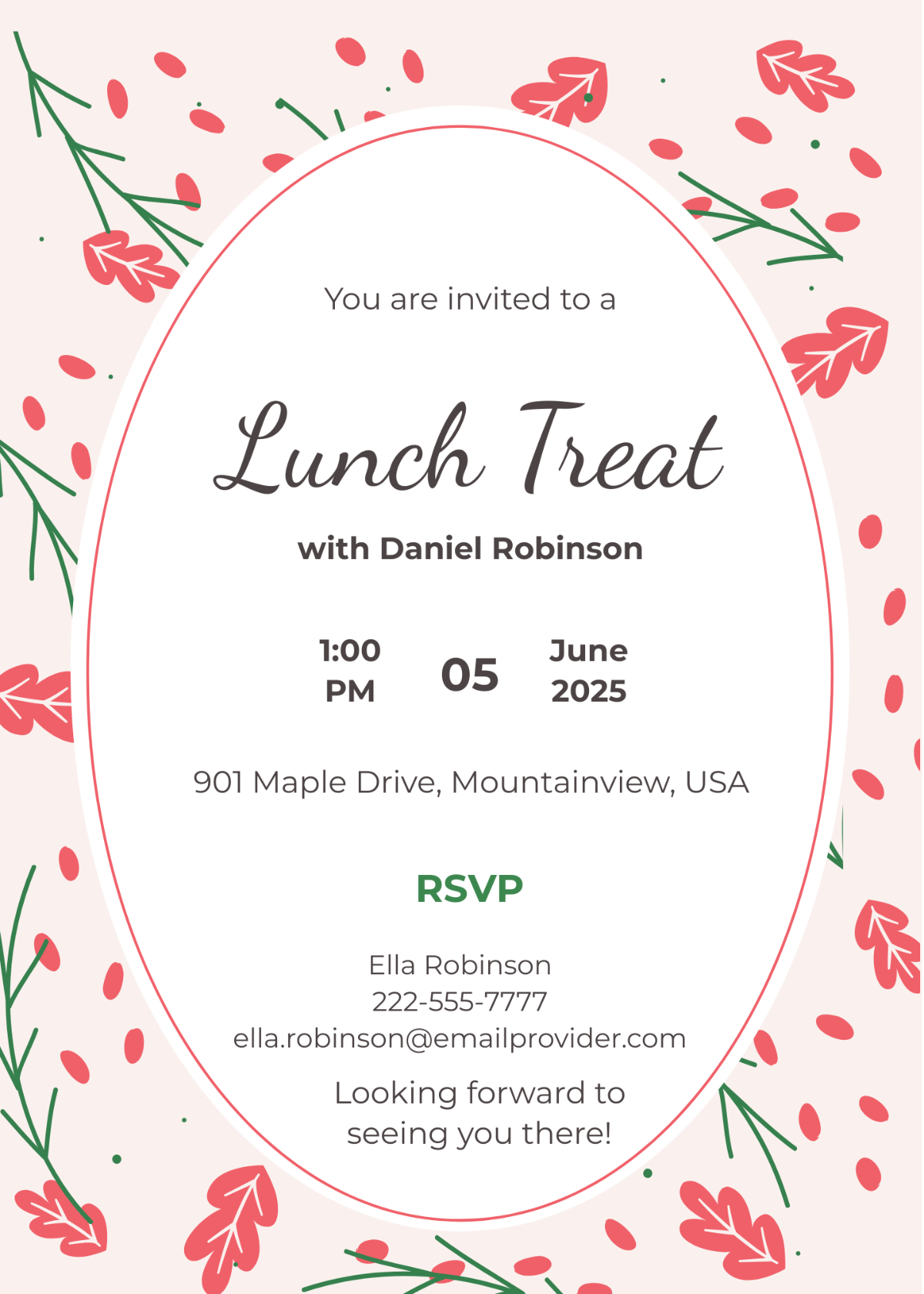 Free Printable Luncheon Invitation Template