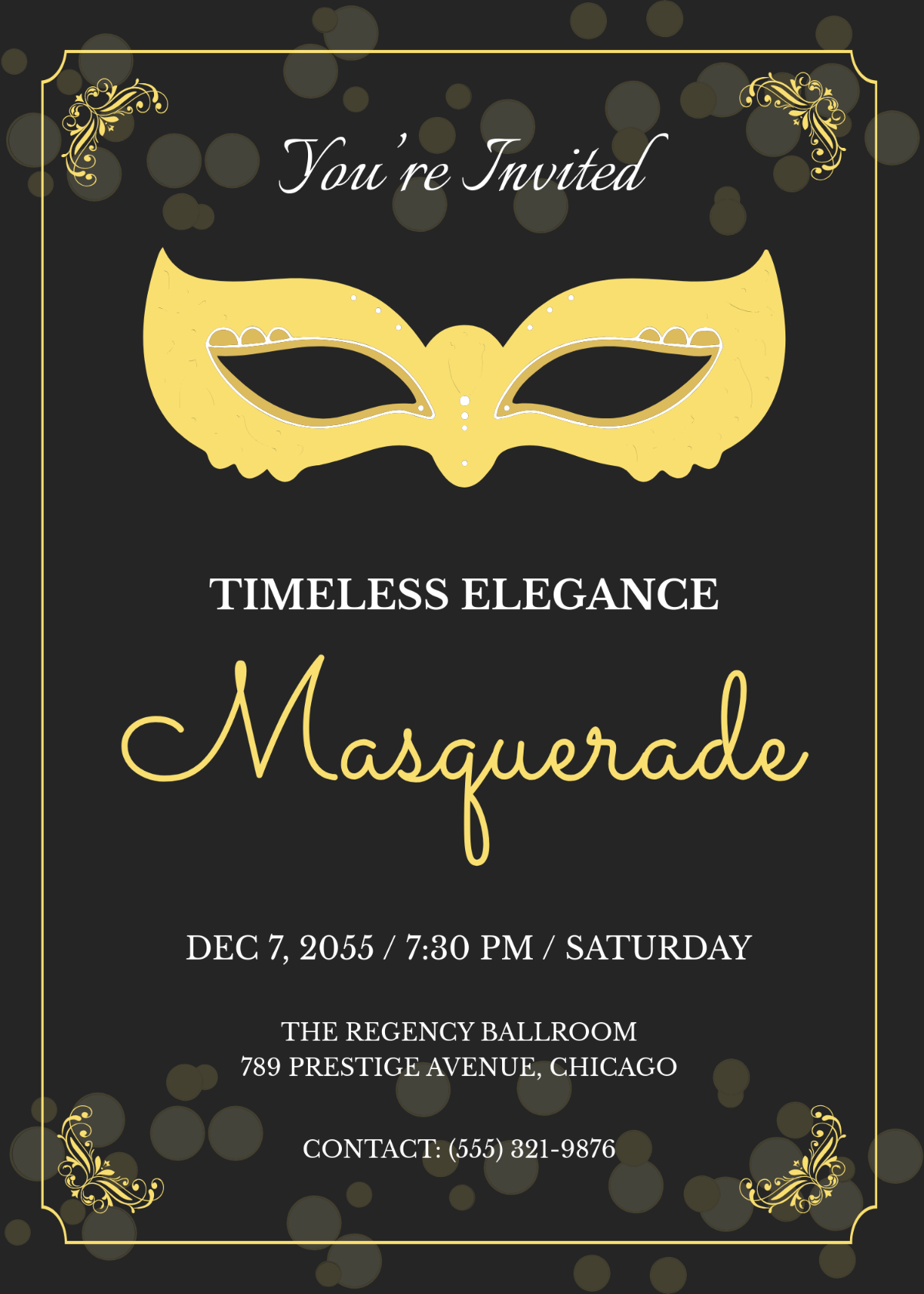 Free Masquerade Invitation Templates Editable And Printable
