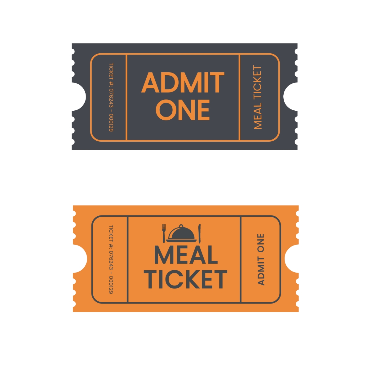 Free Printable Meal Tickets Template
