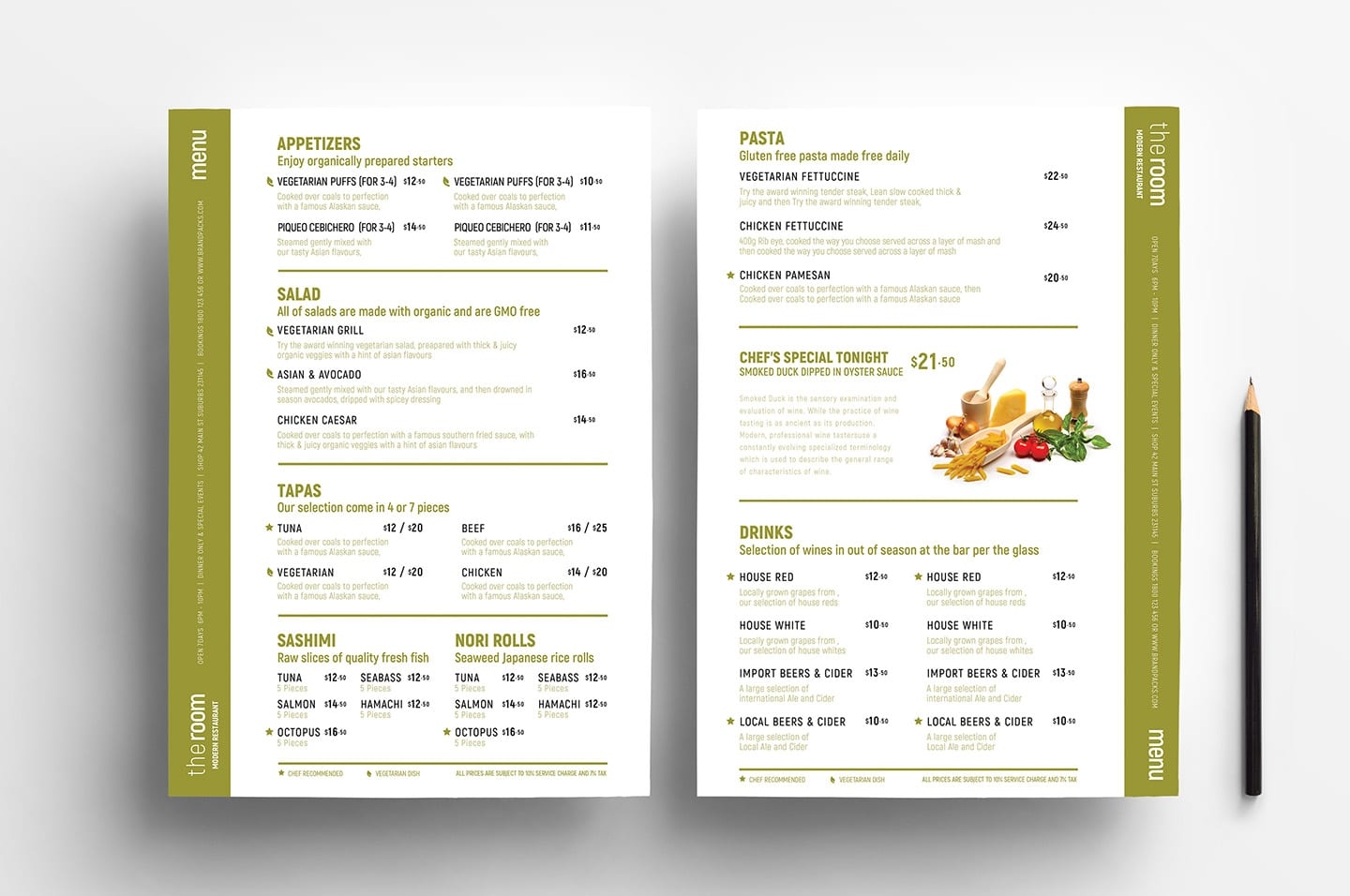 Free Printable Menu Templates Psd