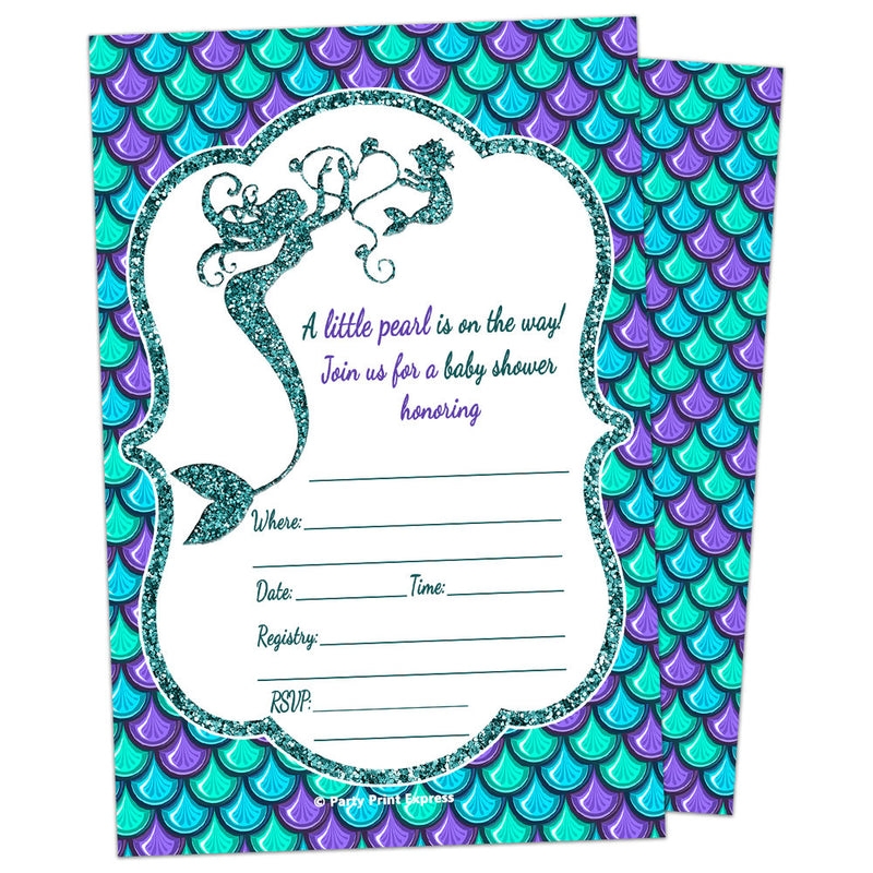 Free Printable Mermaid Theme Invitations Templates Free Printable Mermaid Theme Invitations Templates