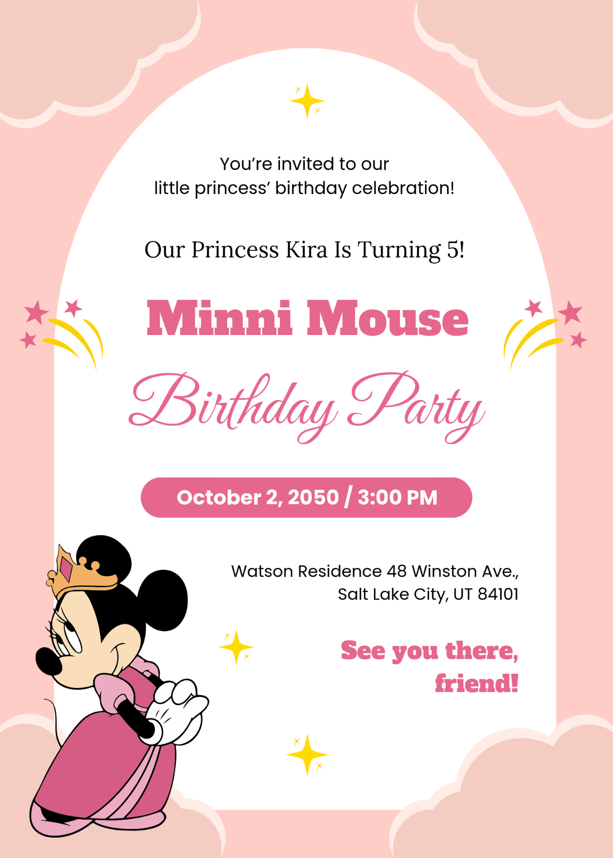 Free Minnie Mouse Invitation Templates Editable And Printable Free Minnie Mouse Invitation Templates Editable And Printable