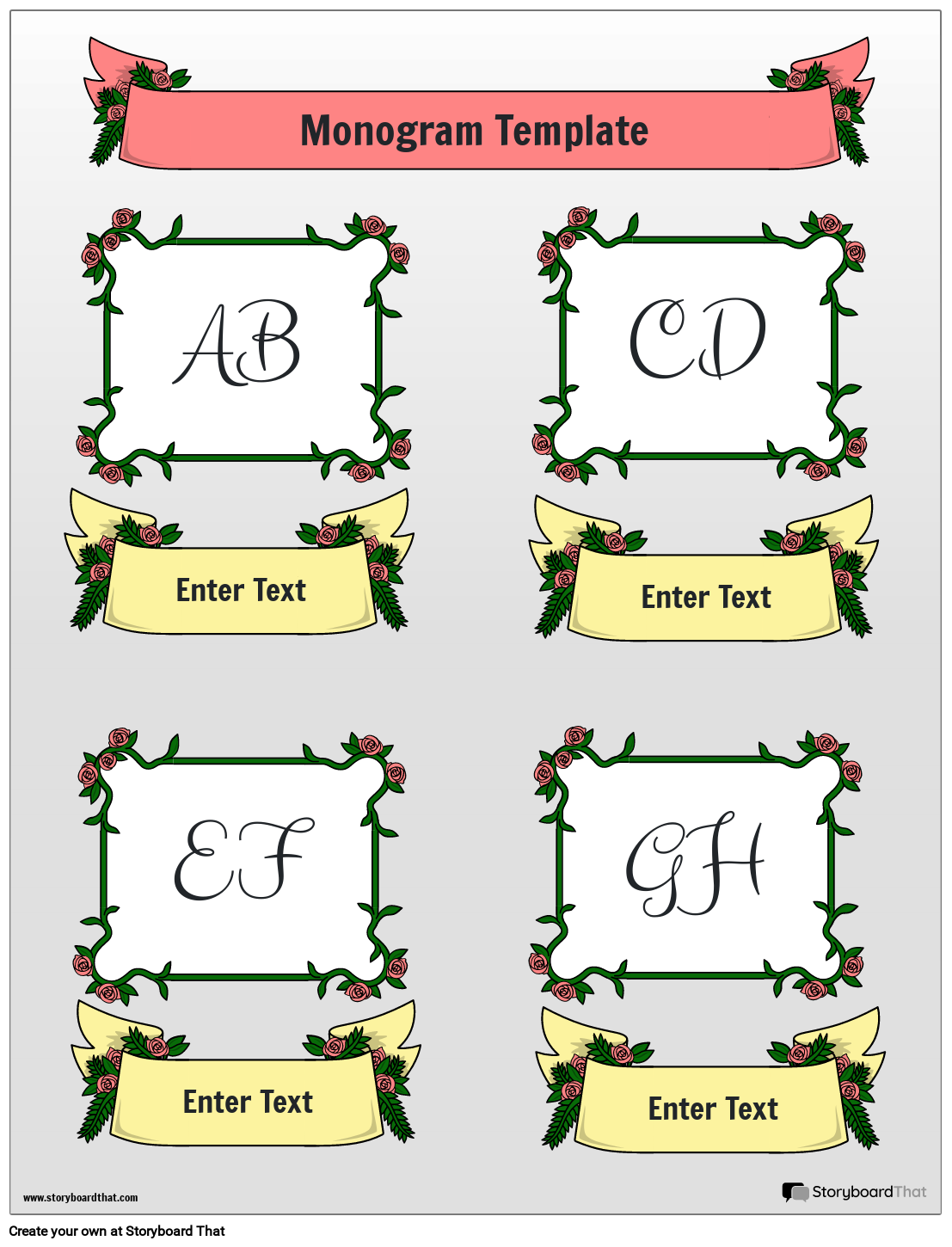 Free Printable Monograms Templates Free Printable Monograms Templates