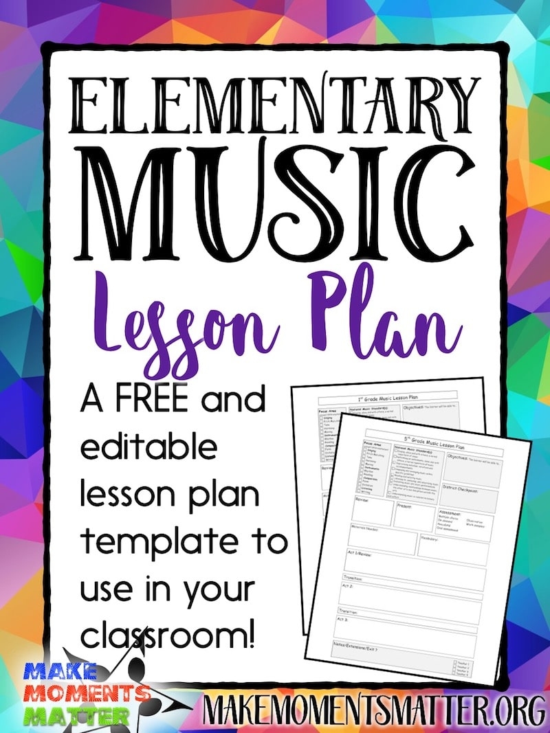 Free Printable Music Lesson Plan Templates