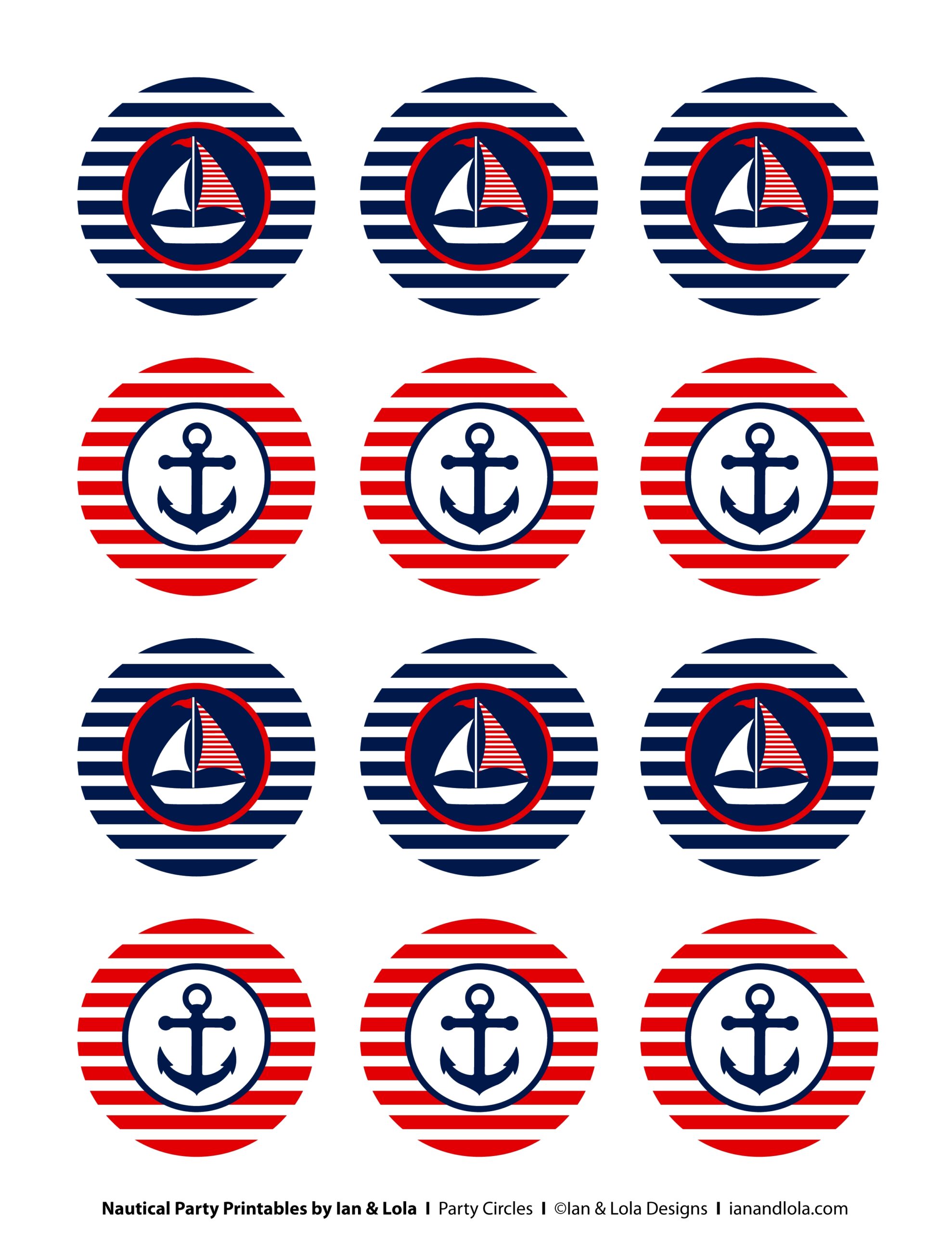 Free Nautical Party Printables From Ian U0026 Lola Designs Catch My Party