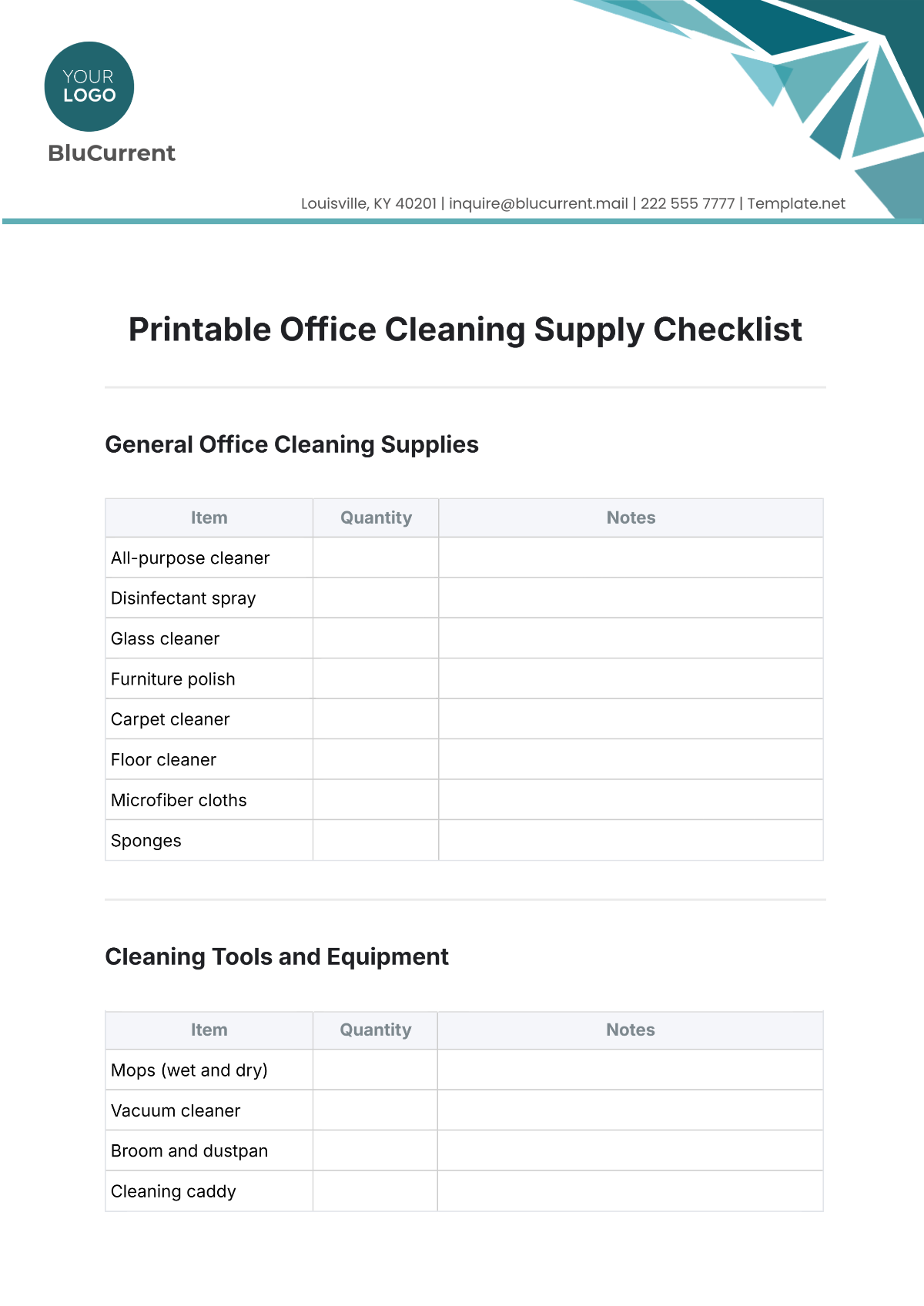 Free Office Checklist Templates Editable And Printable