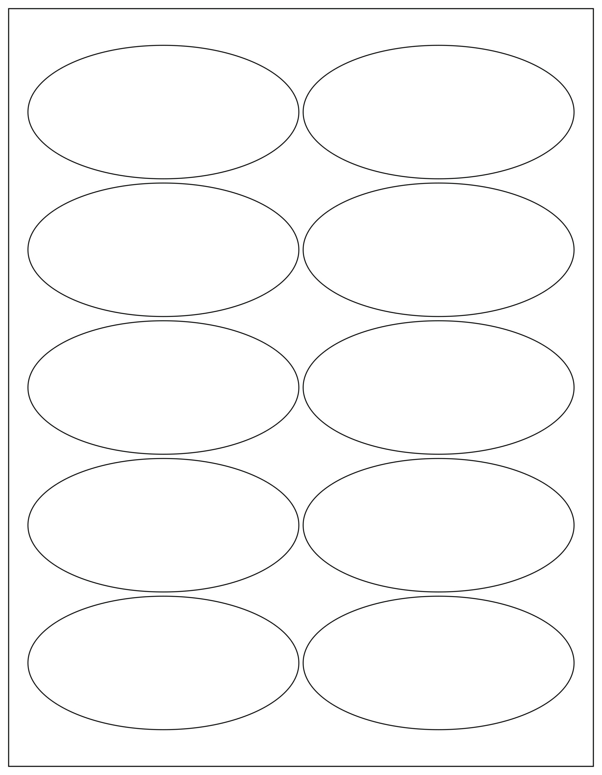 Free Printable Oval Label Templates