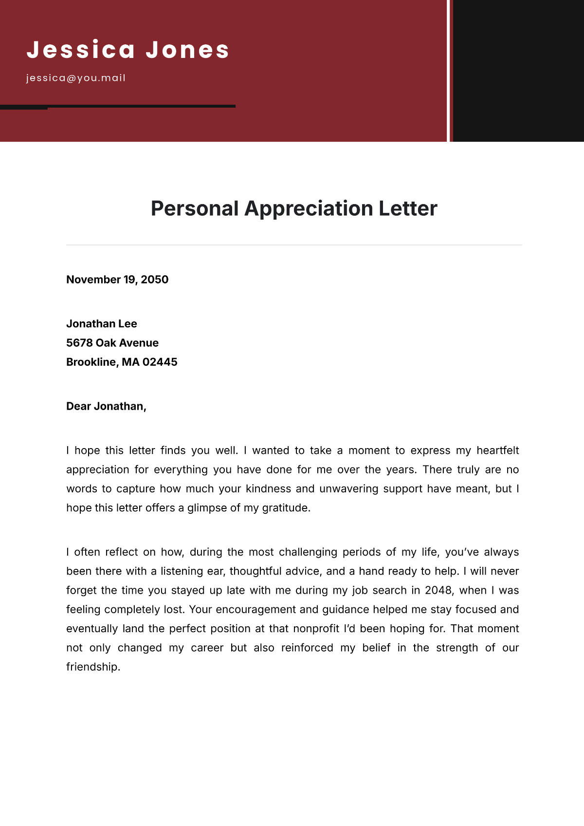 Free Printable Personal Letter Templates Free Printable Personal Letter Templates
