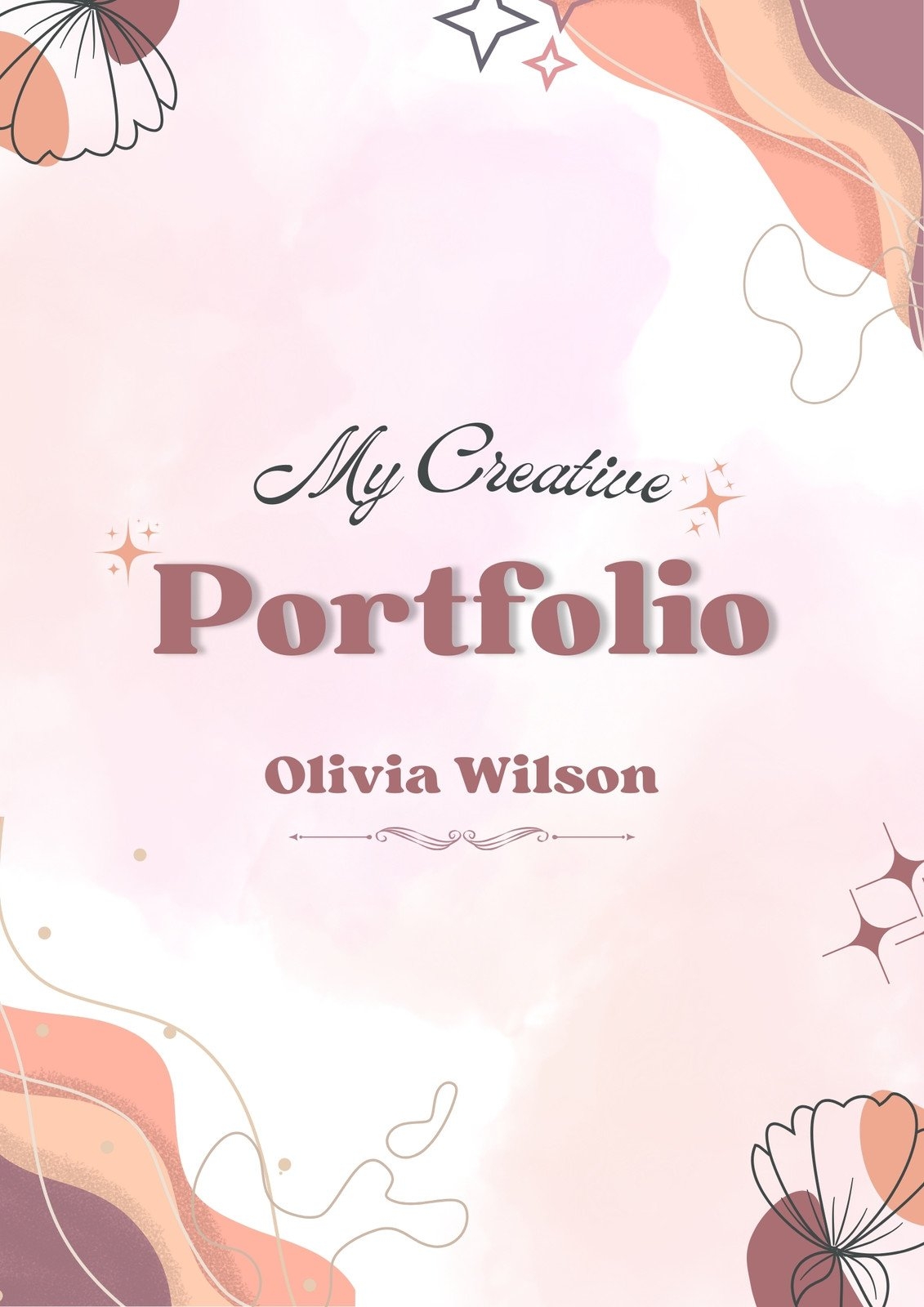 Free Portfolio Cover Page Templates To Use And Print Canva